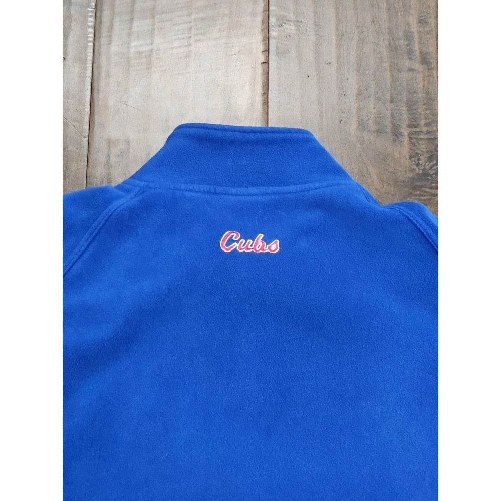 Vintage Chicago Cubs Majestic Fleece 1/4-Zip Pullover Jacket Size XXL - Picture 12 of 14